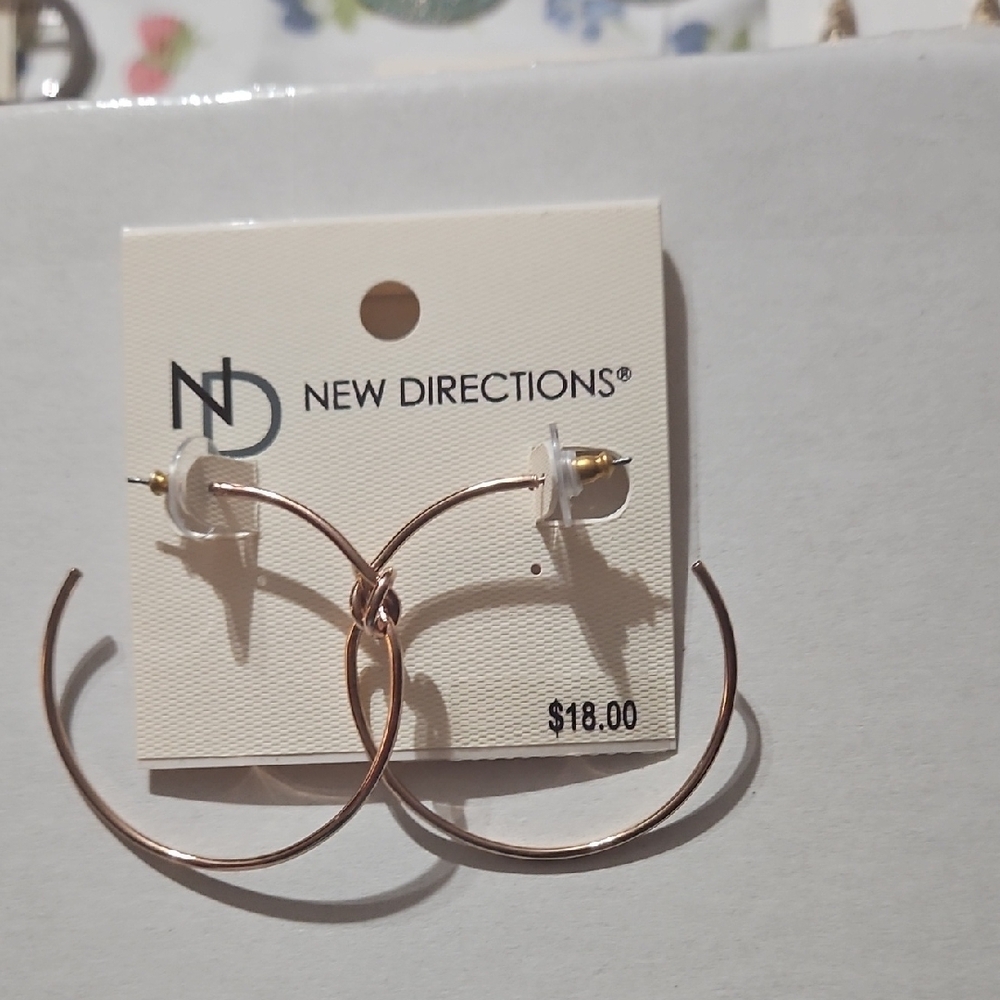 New Directions Gold Classic Hoop Earrings